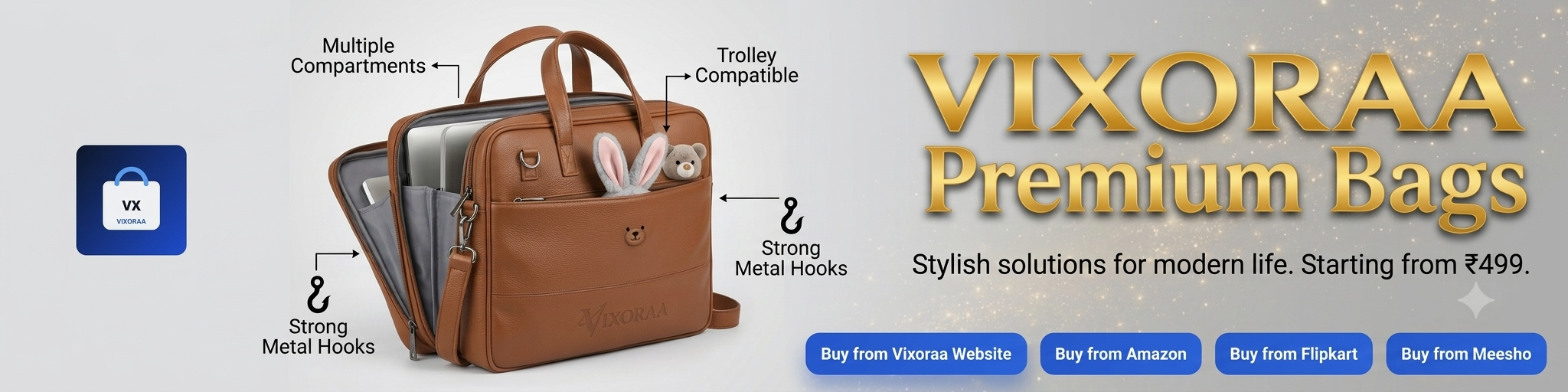 Vixoraa footer advertisement
